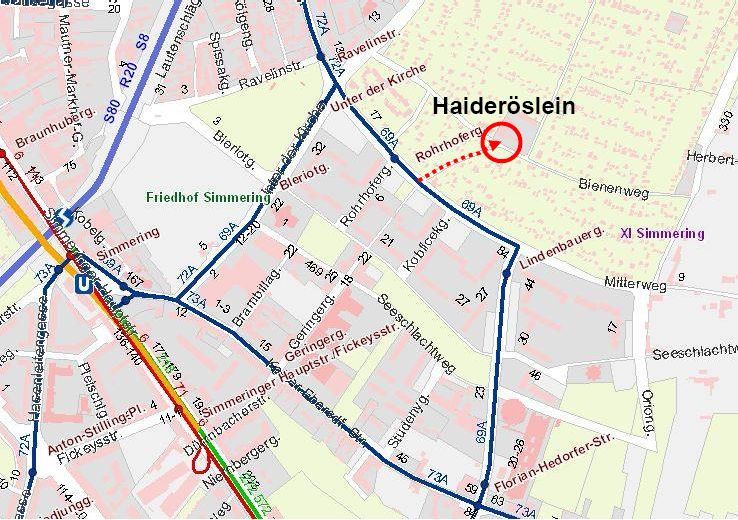 Anfahrtsplan Haiderslein, Zugangber Lindenbauergasse